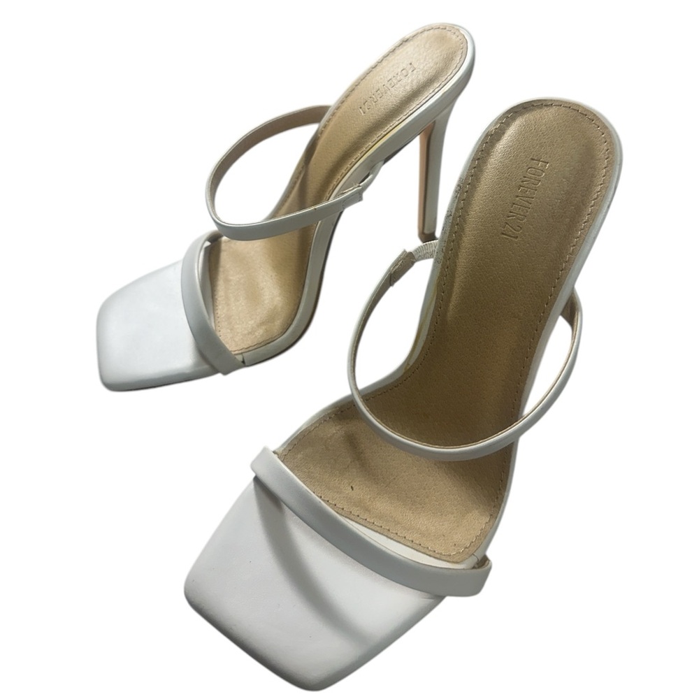 Elegant White Strappy Heels